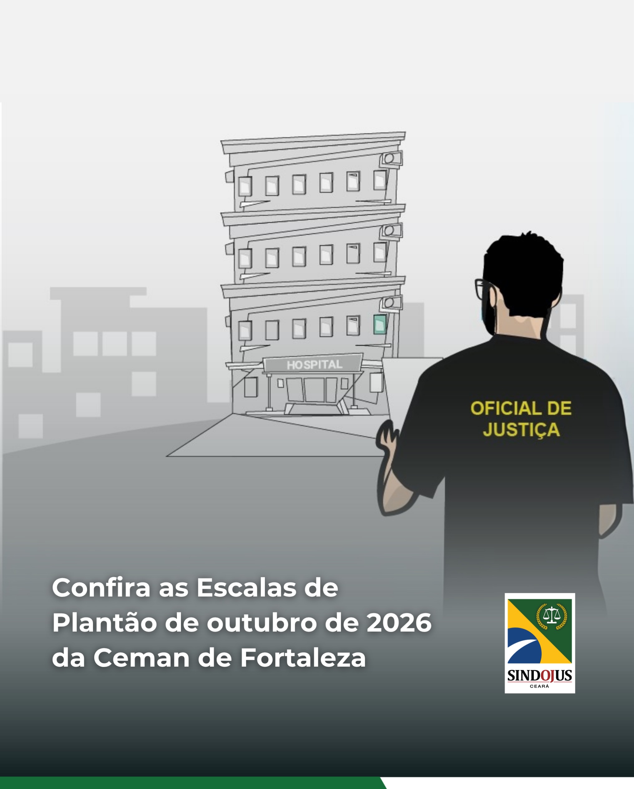 Estão disponíveis, no site do Sindojus (link na bio), as escalas de plantão da Central de Mandados de Fortaleza referentes ao próximo mês de outubro. Confira!

#escalasdeplantão #OficiaisdeJustiça #SindojusCE